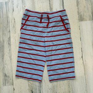 Mini Boden Boys Size 9 Jersey Baggies Long Shorts Stripe Print Blue/Red
